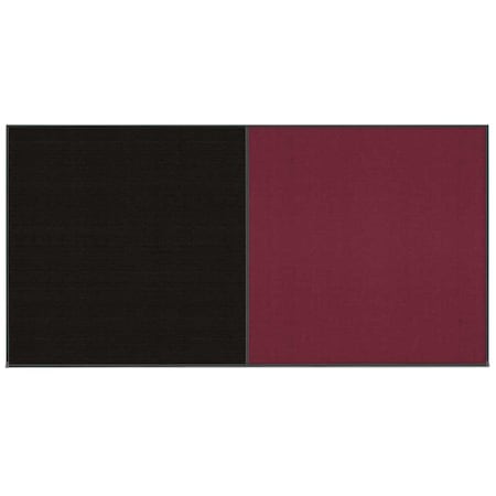 United Visual Products Enclosed Corkboard, 1 Door, 60"x36", 4" Fra UV3410-BLACK-AMETHY